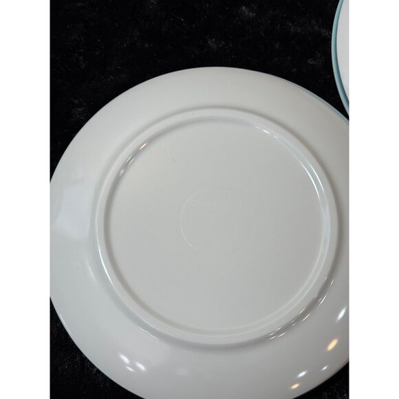 Crate & Barrel Easter Plates With Pastel Blue Background & White Rabbits Set 4 - Picture 7 of 9